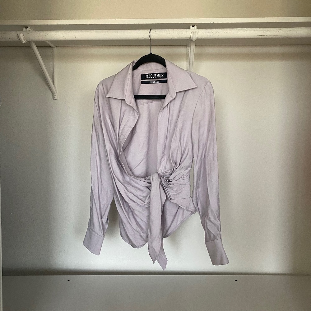 Jacquemus bahia button-up top lavender